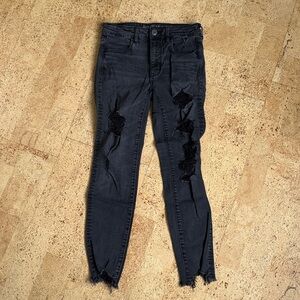 American Eagle Outfitters Dark Wash Jeans Black